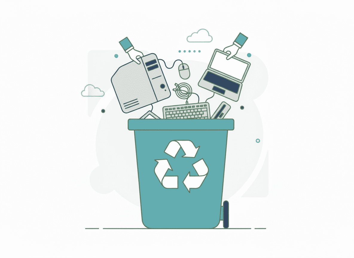 Recycle Computer IT illustration no branding